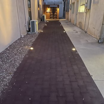 Marfa House - Walk way at night - Hotels Near Me - Marfa, Texas
