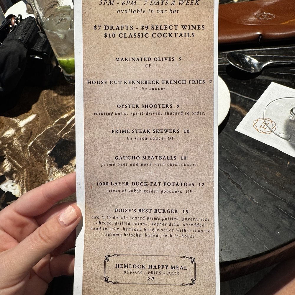 Happy hour menu June 2026 Happy hour menu June 2026