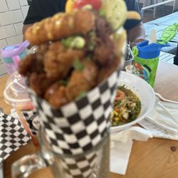 Waffle & Bubble - Honey Soy Chicken Cone