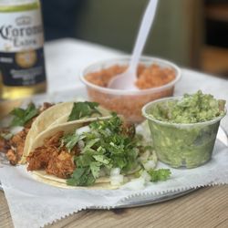 Ixtapalapa Taqueria - Pollo Taco, Cochinita Pibil Taco, 4 oz. Guacamole, Arroz, Corona Extra
