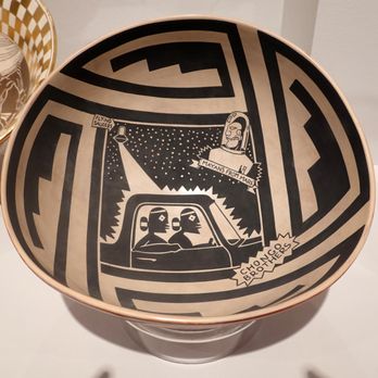 Albuquerque Museum - Diego Martin; Mayans from Mars; circa 1995; stone polished clay with mineral pigments - Art Museums Near Me - Albuquerque, New Mexico