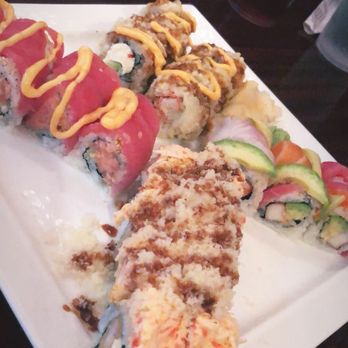 Japan Inn - Rainbow roll, Red Dragon roll, Super California roll, Celebration roll (a personal fave) - Japanese Near Me - Greenville, North Carolina Japan Inn - Rainbow roll, Red Dragon roll, Super California roll, Celebration roll (a personal fave) - Japanese Near Me - Greenville, North Carolina