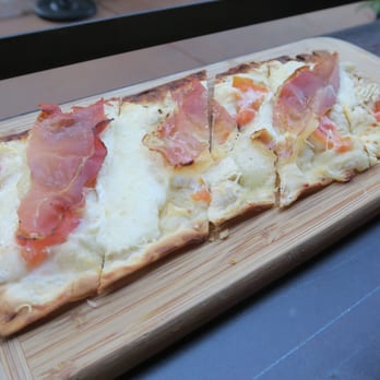 Wine Lab - Brie Flatbread with Speck - Wine Bars Near Me - Costa Mesa, California