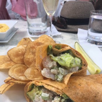 82 Queen - Shrimp wrap supreme! With large portion of delicious and fresh shrimp with yummy homemade potato chips! - Southern Near Me - Charleston, South Carolina