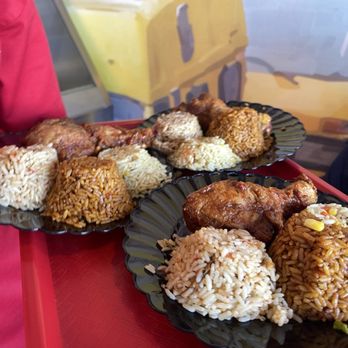 Elite Event: Lagos Buka - Peri peri chicken and 3 different kinds of rice. - Yelp Events Near Me - Katy, Texas