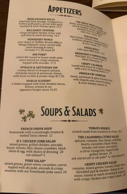 Menu photo 6 Hennessey's Tavern Manhattan Beach, CA