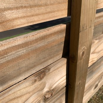 Olympic Fence - Another example of mail guns missing entirely! This board has fallen off abs is hanging over the next down ! - Fences & Gates Near Me - Alabaster, Alabama