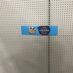 So many empty shelves and sections