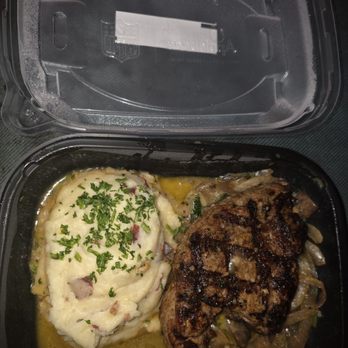 LongHorn Steakhouse - Ribeye Steak w/ Mashed Potatoes - Steakhouses Near Me - West Palm Beach, Florida