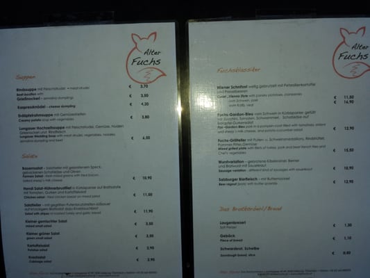 Menu photo 2 Alter Fuchs Salzburg, 5 Menu photo 2 Alter Fuchs Salzburg, 5