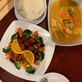 Fresh Thai - Orange Chicken, Panang Curry and Tom Kha soup - Thai Near Me - Aubrey, Texas Fresh Thai - Orange Chicken, Panang Curry and Tom Kha soup - Thai Near Me - Aubrey, Texas