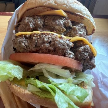Texas Flaming Grill - Double cheese burger. This was delicious and I had leftovers. - Burgers Near Me - Abilene, Texas Texas Flaming Grill - Double cheese burger. This was delicious and I had leftovers. - Burgers Near Me - Abilene, Texas