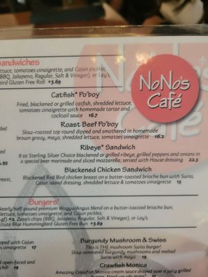 Menu photo 4 NoNo's Cafe Littleton, CO