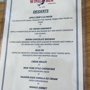 Wind & Sea - Dessert menu - Seafood Near Me - Dana Point, California Wind & Sea - Dessert menu - Seafood Near Me - Dana Point, California