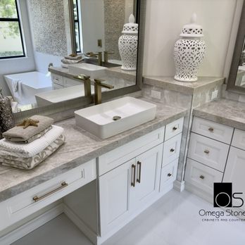 Omega Stone - 2 1/2 mitered edge Tajmahal Quartzite - Countertop Installation Near Me Omega Stone - 2 1/2 mitered edge Tajmahal Quartzite - Countertop Installation Near Me