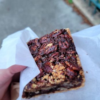 The Chocolate Room - Dark Chocolate Pecan Square. Outstanding - Desserts Near Me - Brooklyn, New York The Chocolate Room - Dark Chocolate Pecan Square. Outstanding - Desserts Near Me - Brooklyn, New York