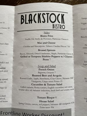 Menu photo 6 Blackstock Bistro Gunnison, CO Menu photo 6 Blackstock Bistro Gunnison, CO
