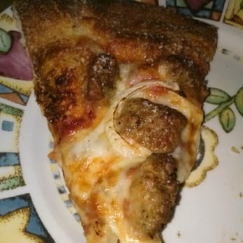 Marco's Pizza - Slice of sausage and onion pizza. YUMMY - Pizza Near Me - West Bend, Wisconsin