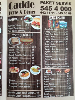 Menu photo 2 Cadde Döner ve Köfte Evi Istanbul, 34