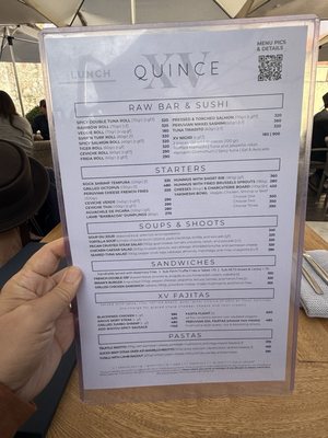 Menu photo 1 Quince San Miguel de Allende, GUA Menu photo 1 Quince San Miguel de Allende, GUA