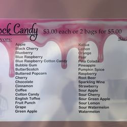 The Candy Lady - General flavors,unique flavors not listed