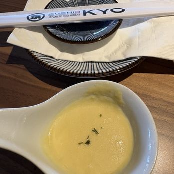 Sushi Kyo - Complimentary corn soup. - Japanese Near Me - Monrovia, California Sushi Kyo - Complimentary corn soup. - Japanese Near Me - Monrovia, California