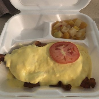 Granlund's Restaurant - Hollandaise sauce the side of an eggs Benedict. With a side of fresh fruit I don't think so. - New American Near Me - Yucaipa, California