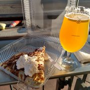 Photo of La Creperie - San Diego, CA, United States. Even the beer didn't help the burnt crepe
