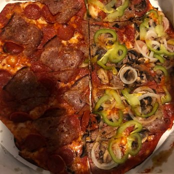 Rubino's Pizza - Large half combo half sausage and pepperoni - Pizza Near Me - Columbus, Ohio