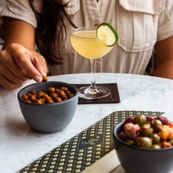 Five of Clubs - Crispy chickpeas and olives