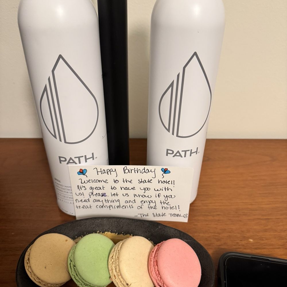 The State Hotel - Hand written note saying happy birthday and some great sweets! - Hotels Near Me - Seattle, Washington The State Hotel - Hand written note saying happy birthday and some great sweets! - Hotels Near Me - Seattle, Washington