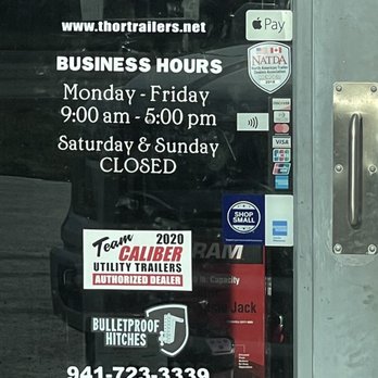 Thor Trailers - Business Hours, phone and email - Trailer Dealers Near Me - Palmetto, Florida