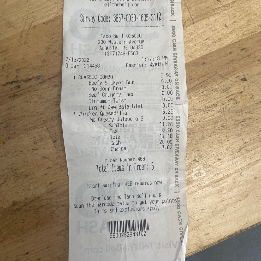 This is my order from yesterday. As you can see I asked for both with none This is my order from yesterday. As you can see I asked for both with none