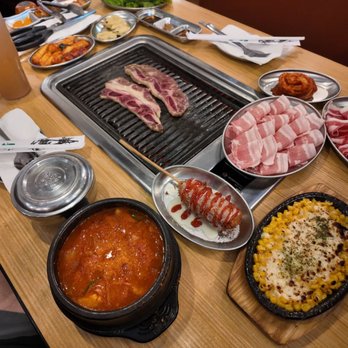 Ooh La La Korean BBQ - I freaking love corn cheeseeeeee... the best here, and look at that meat! - Korean Near Me - San Antonio, Texas Ooh La La Korean BBQ - I freaking love corn cheeseeeeee... the best here, and look at that meat! - Korean Near Me - San Antonio, Texas