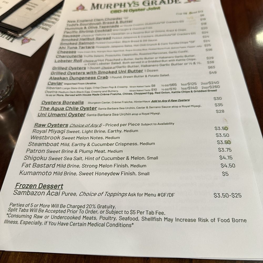 Murphys Grade - Seafood Near Me - Murphys, California