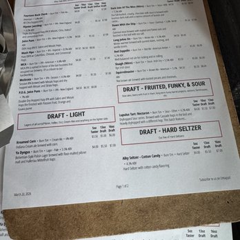 Burn 'Em Brewing - Ahh the tasty bear menu with variety packs available - Brewpubs Near Me - Michigan City, Indiana