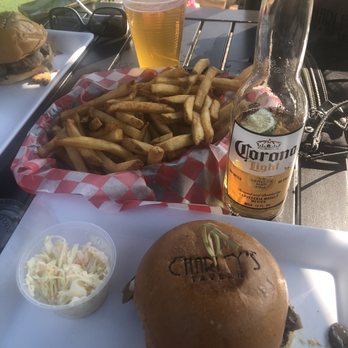 Charley's Tavern - Burger w cold corona - American Near Me - Lake Hopatcong, New Jersey