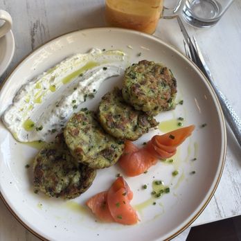 Mood Restaurant & Cafe - zucchini pancakes - Coffee & Tea Near Me - Boston, Massachusetts Mood Restaurant & Cafe - zucchini pancakes - Coffee & Tea Near Me - Boston, Massachusetts