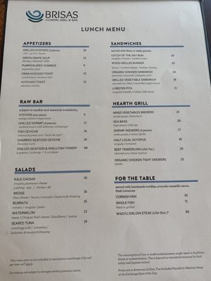 Menu photo 8 Brisas Playa del Carmen, ROO