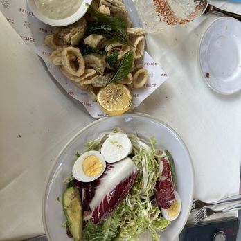 Felice Roslyn - Tricolor salad and Carciofi e Calamari Fritti - Venues & Event Spaces Near Me - Roslyn, New York