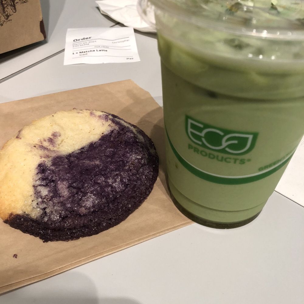 matcha w coconut ube cookie matcha w coconut ube cookie