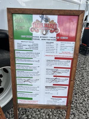Menu photo 1 Tacos Jalisco Hilo, HI Menu photo 1 Tacos Jalisco Hilo, HI