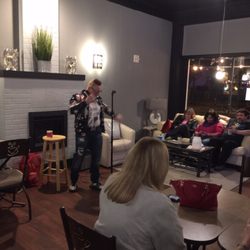Purrfect Tea & Tea Lounge - One of our live entertainment shows, stand up comedian The  Brit Comedy DOC.