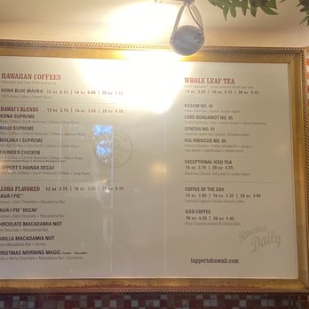 Lappert's Hawaii - Menu (06/2022) - Ice Cream & Frozen Yogurt Near Me - Honolulu, Hawaii