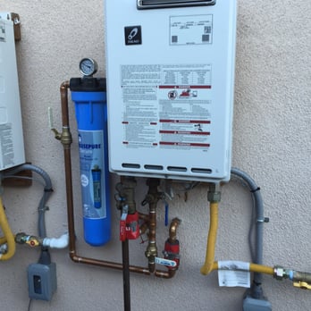 Good Guys Plumbing Co. - Hard water filters with bypass valves installed upstream of tankless water heaters - Plumbing Near Me Good Guys Plumbing Co. - Hard water filters with bypass valves installed upstream of tankless water heaters - Plumbing Near Me