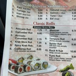 Tasty Tokyo Japanese Cuisine - Menu 7/22/24