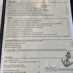 Menu in English