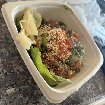 Poke Bar - Like what's with the little wasabi on the side ? The cap didn't even touch the food! - Seafood Near Me - Marina, California Poke Bar - Like what's with the little wasabi on the side ? The cap didn't even touch the food! - Seafood Near Me - Marina, California