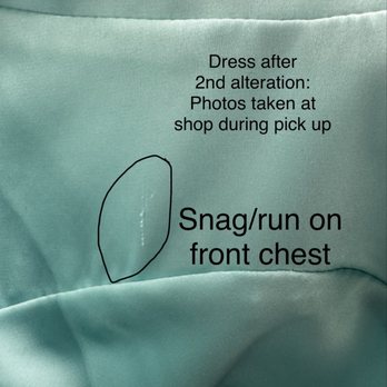 Hi-Tech Cleaners - Big snag/run on the front chest area - Sewing & Alterations Near Me - Gig Harbor, Washington