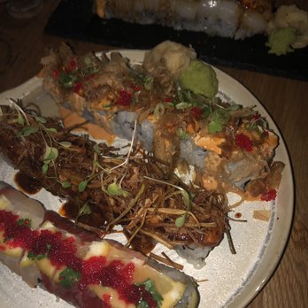 Tiga - Signature Rolls: Foxy Lady, Sugar Mountain, Great Wazzo, and Spicy Scallop Roll - Sushi Bars Near Me - Port Washington, New York Tiga - Signature Rolls: Foxy Lady, Sugar Mountain, Great Wazzo, and Spicy Scallop Roll - Sushi Bars Near Me - Port Washington, New York